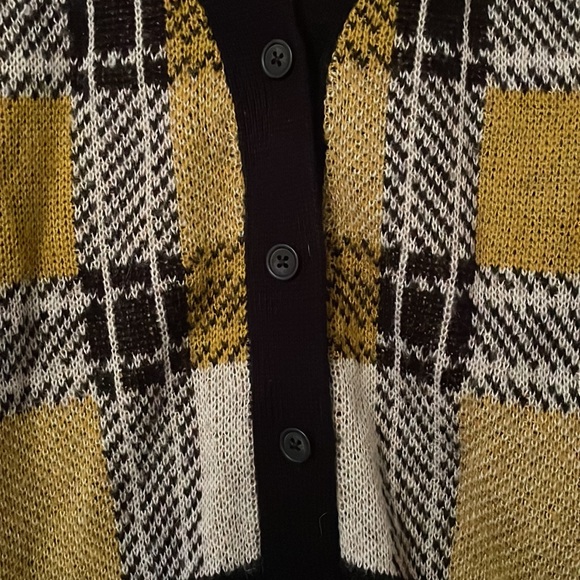 Who What Wear XS Black and Yellow Plaid - Picture 3 of 5